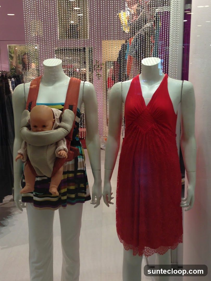 Mannequins in a store window