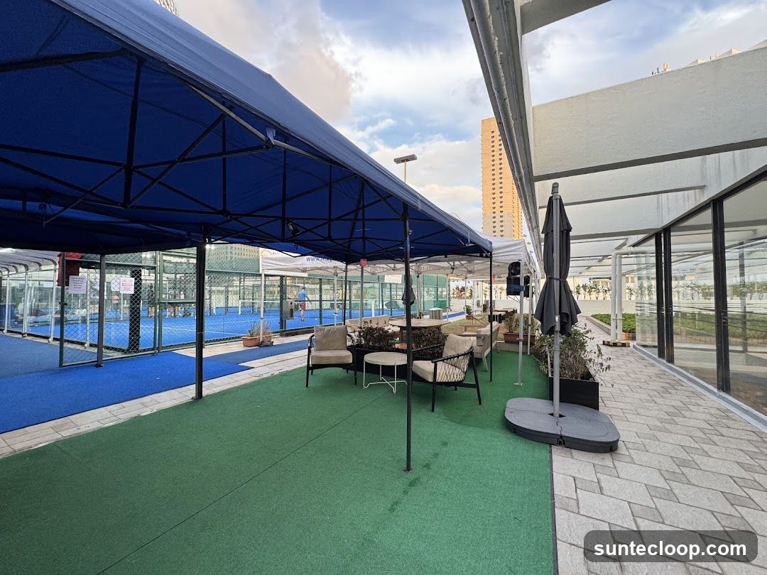 Outdoor Seating Area at Sports Facility