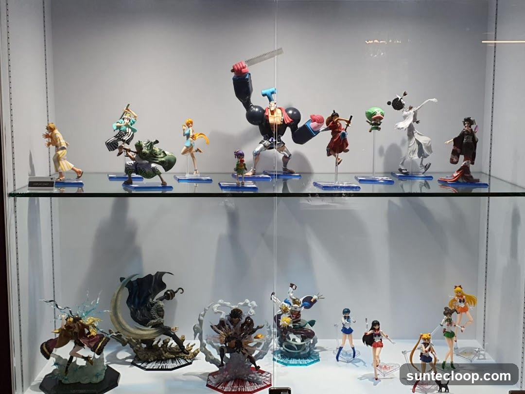 Display Case with Anime Figurines