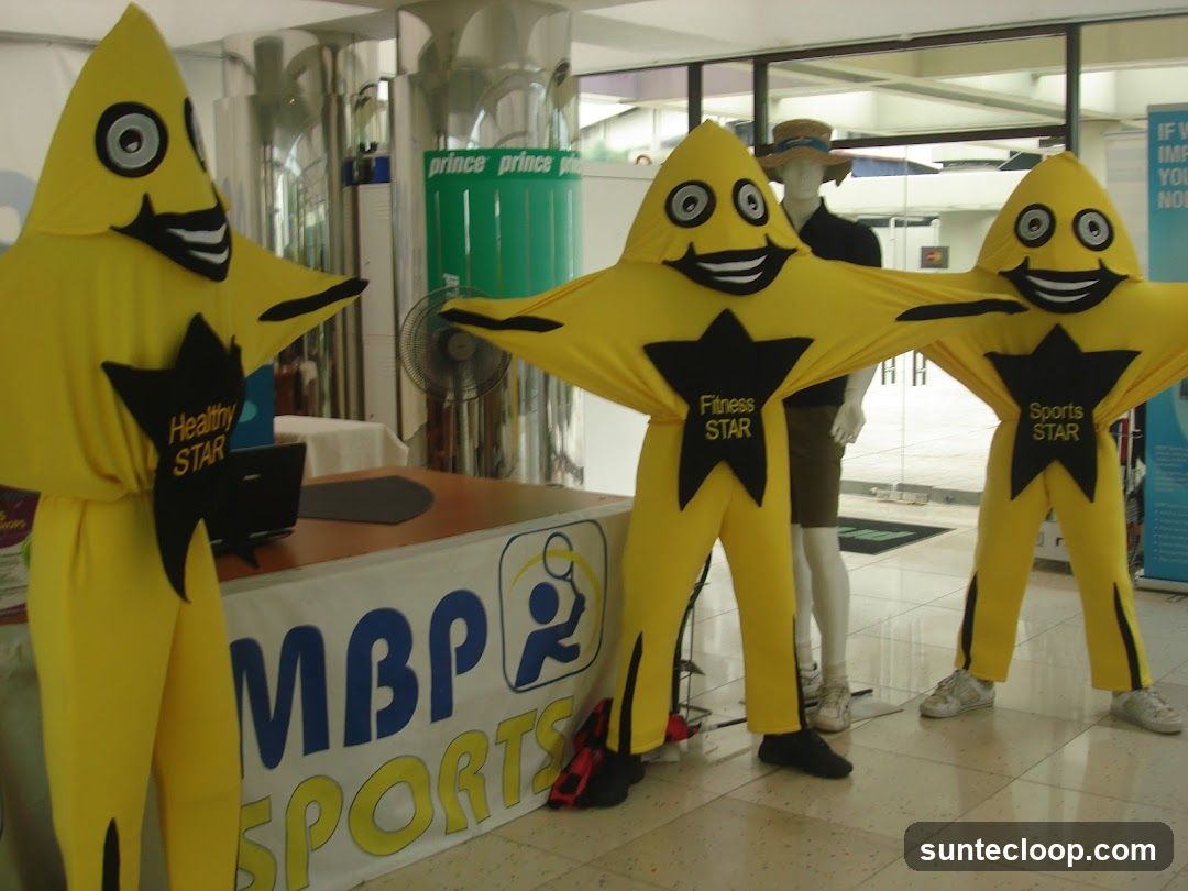 Mascots at a Sports Event
