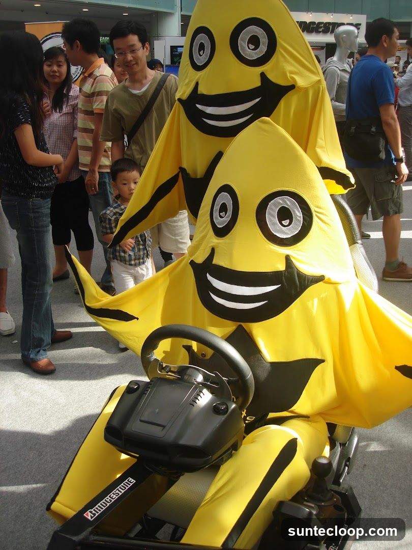 Mascots in a Go-Kart