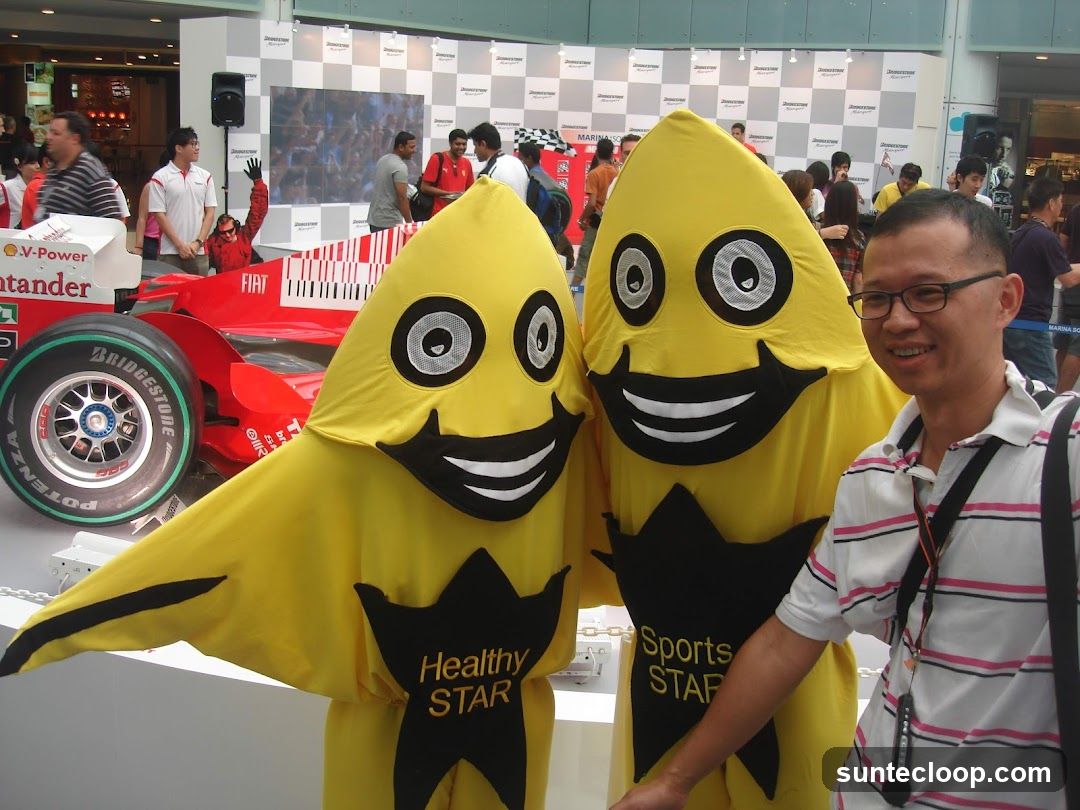 Mascots and Race Car