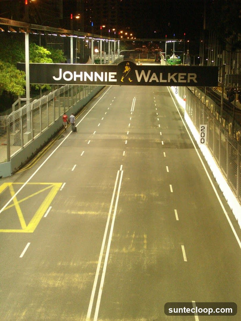 Johnnie Walker Banner Over Race Track