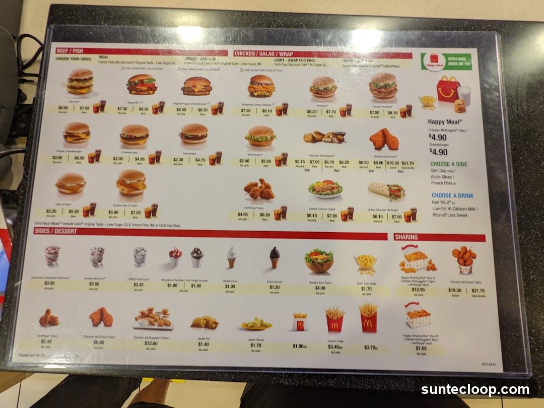 McDonald's Menu