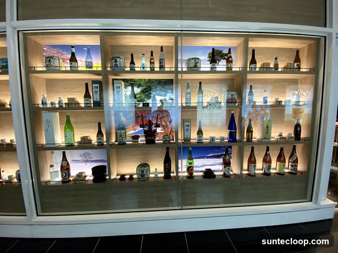 Display of Sake Bottles
