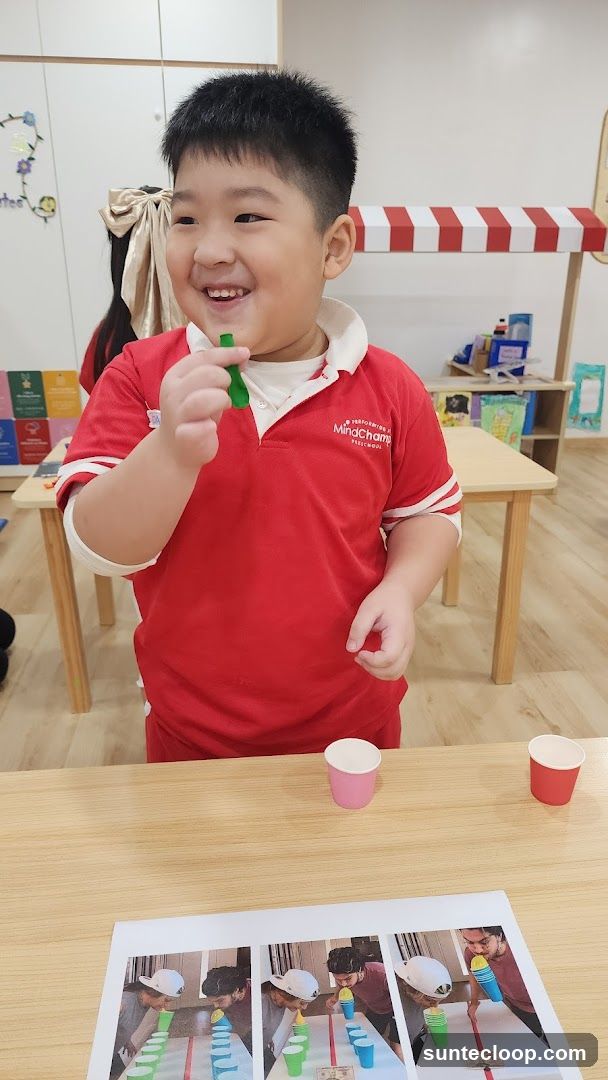 Child playing a game