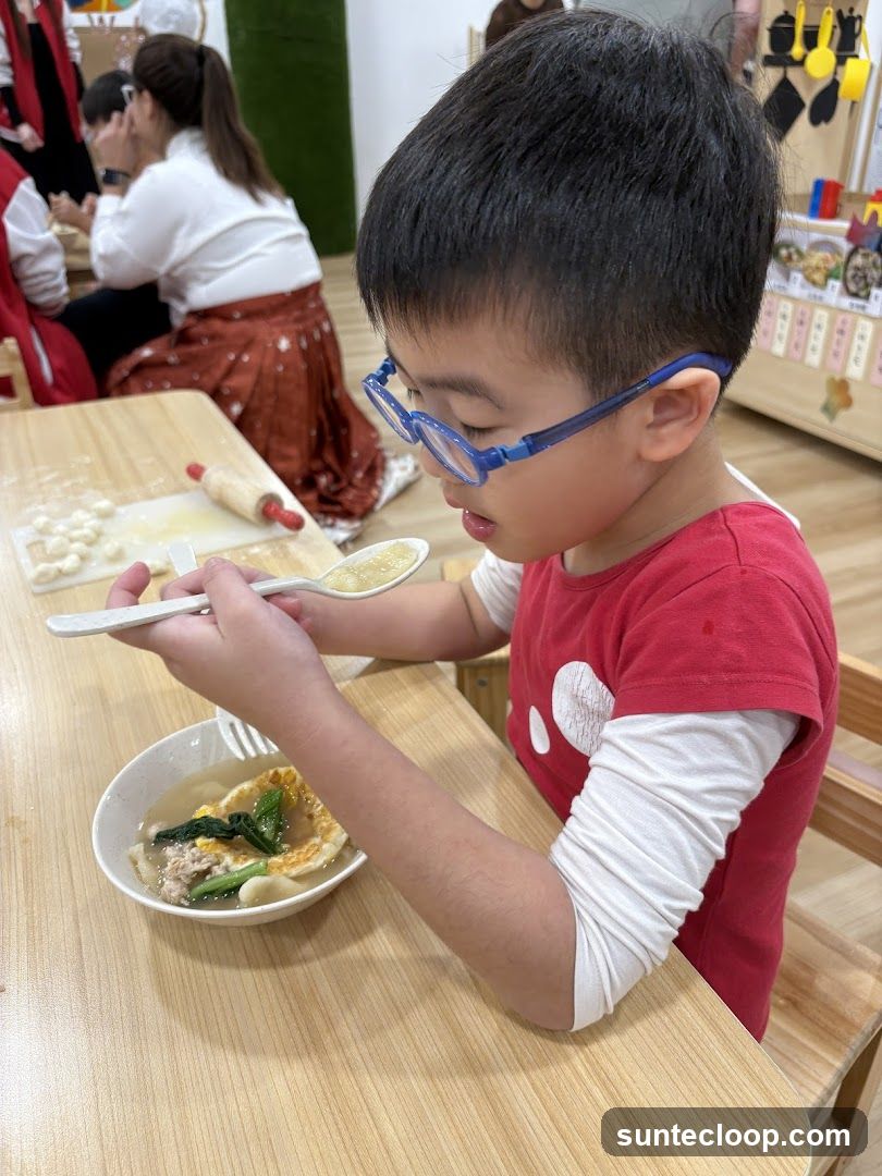 Child Eating Soup