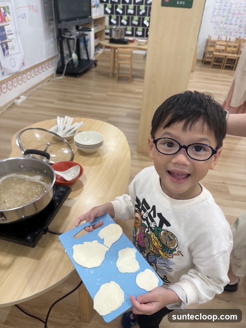 Child with Dough Pieces