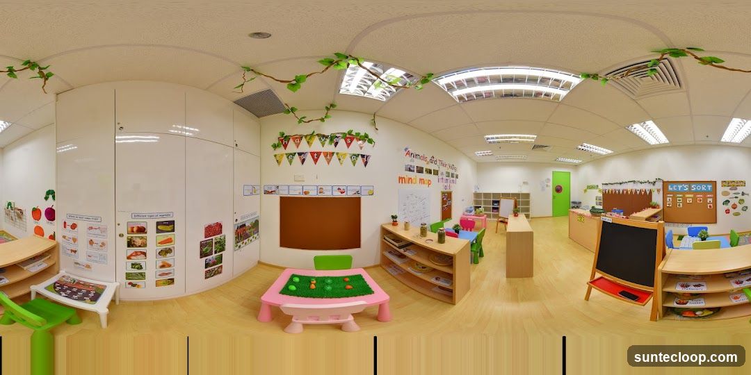 Classroom with educational displays