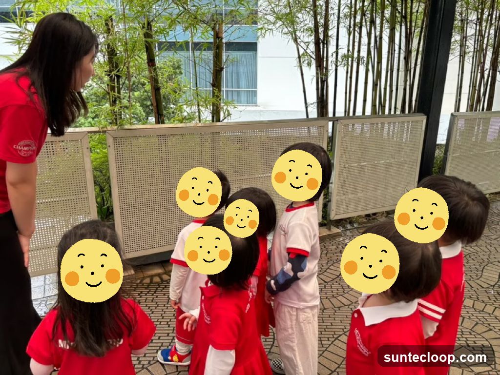 Teacher with children