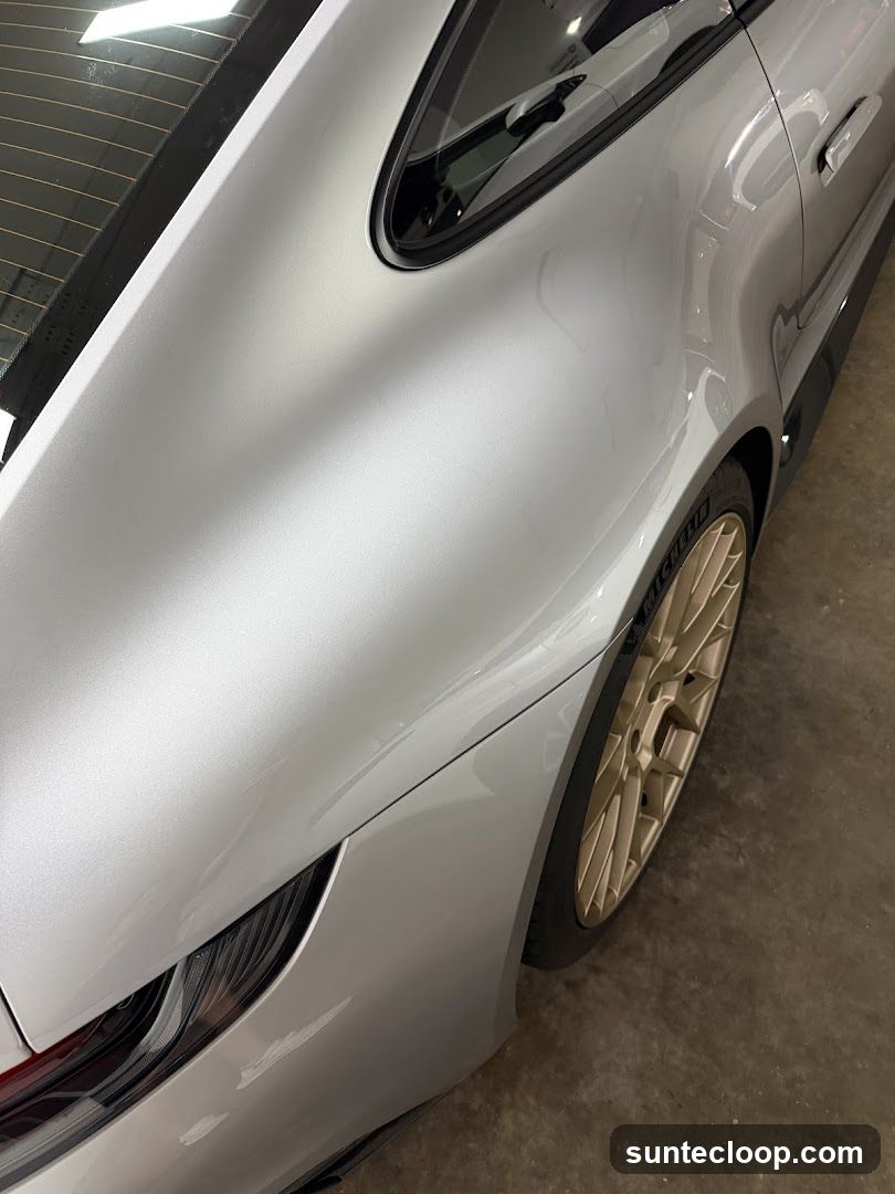 Silver Sports Car Detail