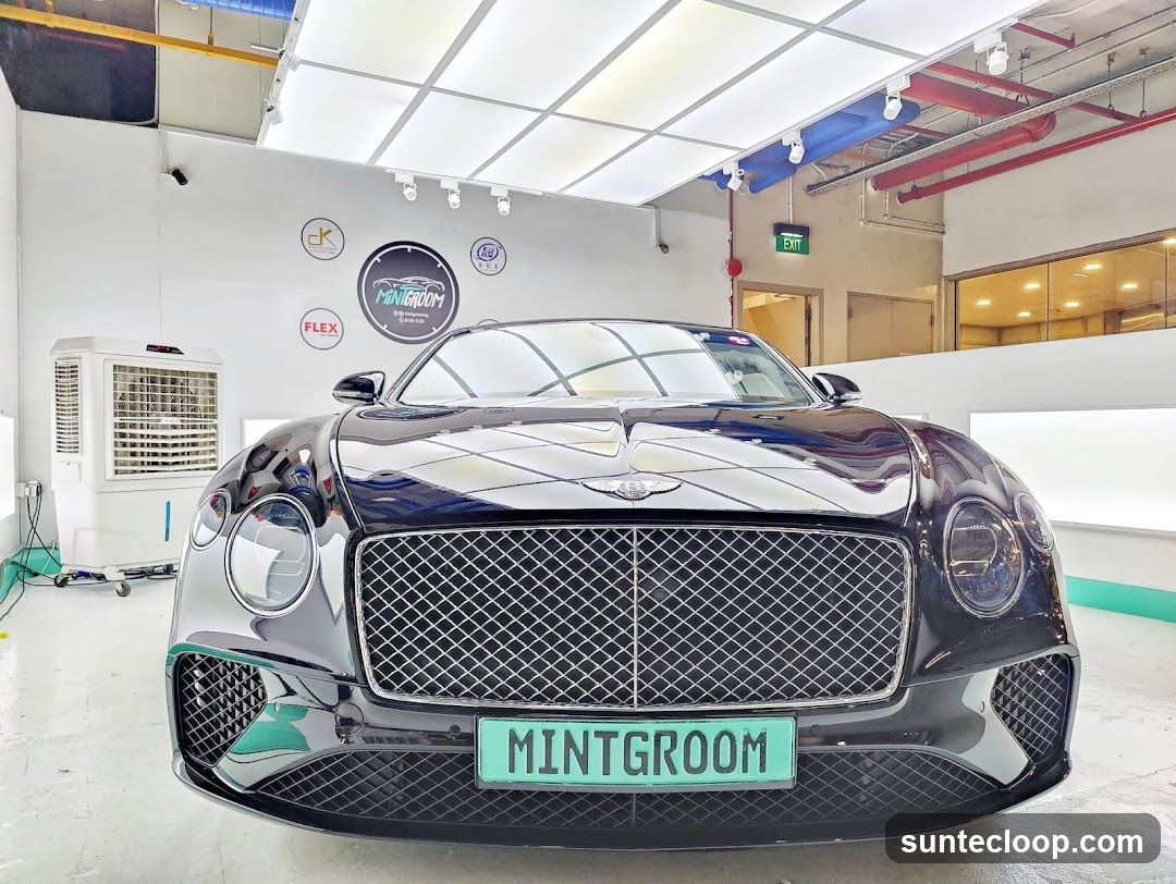 Black Bentley in a Car Grooming Studio