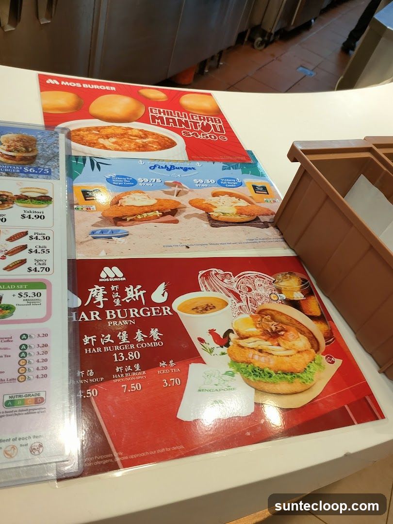 MOS BURGER Menu