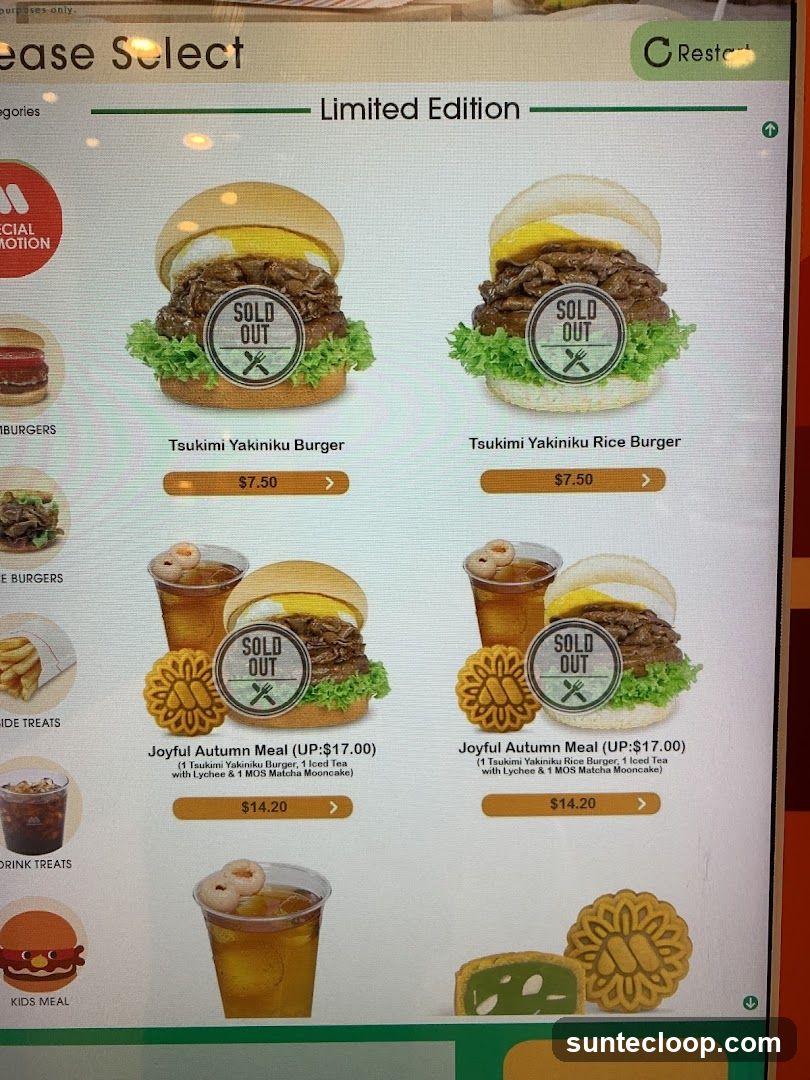 Limited Edition Menu