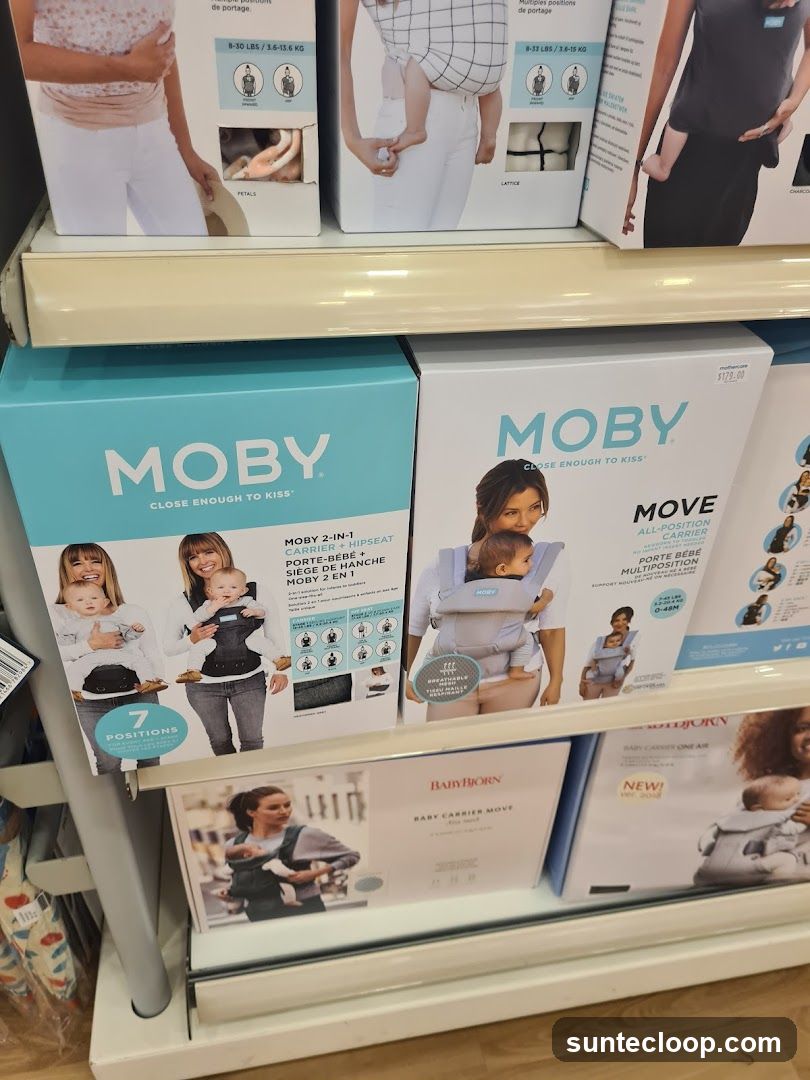 Baby Carriers on Display