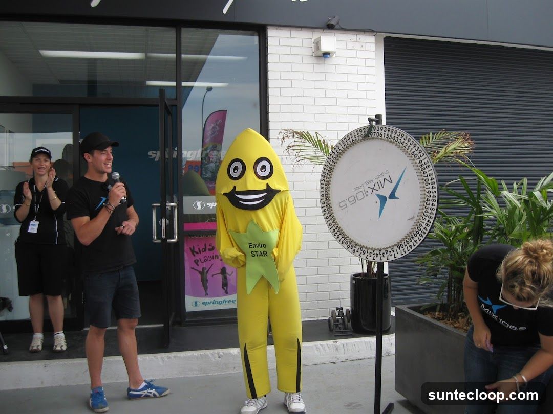 Promotional Event with Mascot and Prize Wheel