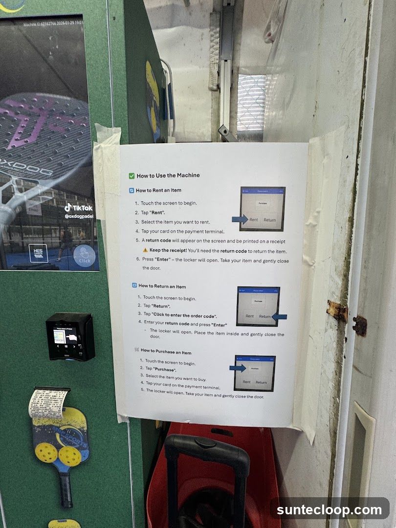 Vending Machine Instructions
