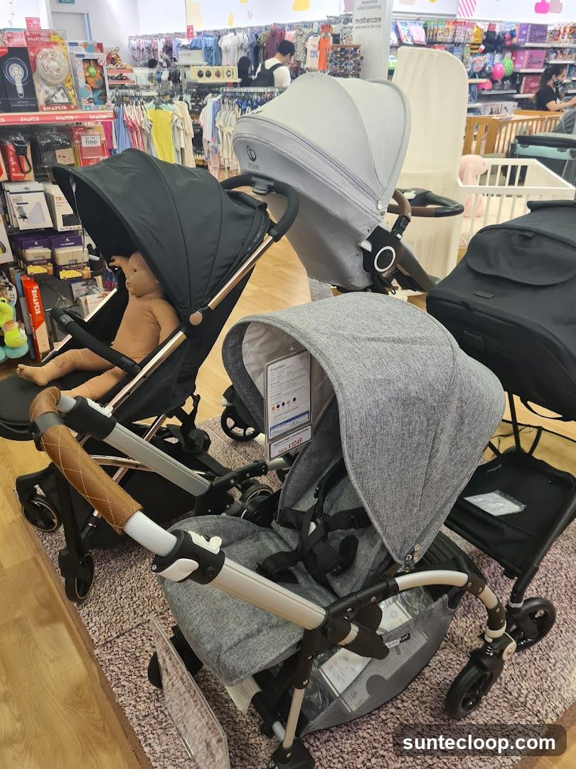 Baby Strollers on Display
