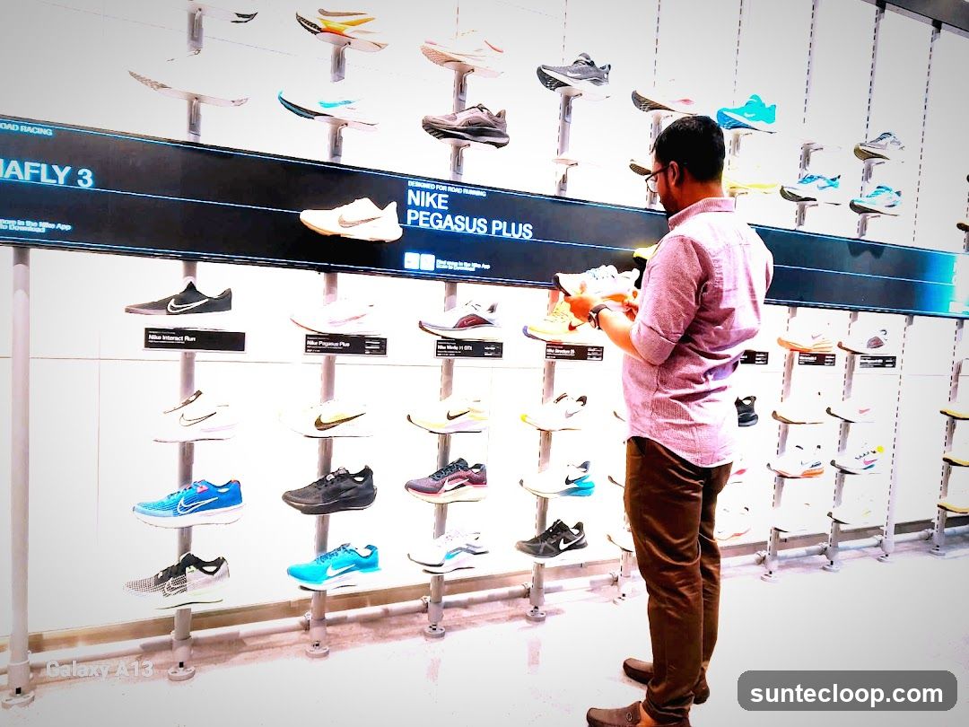 Man Shopping for Nike Shoes