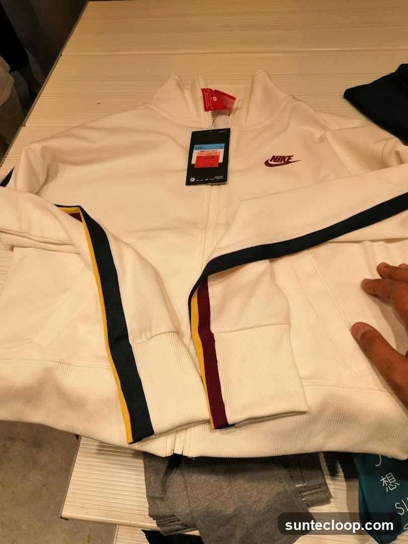 White Nike Track Jacket