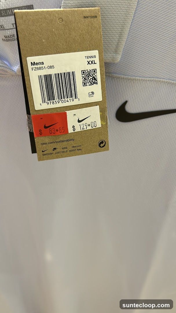 Nike Tennis Shirt Tag