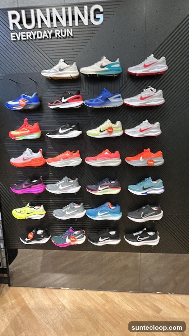 Running Shoes Display