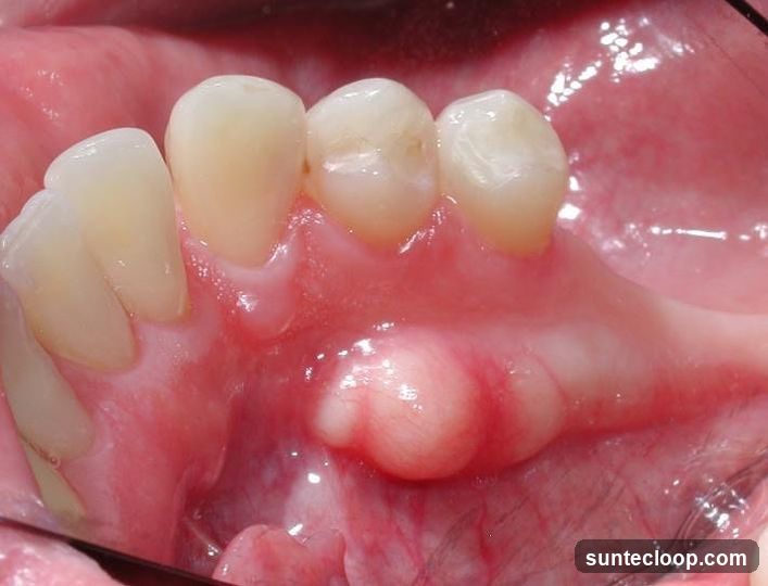 Close-up of a human mouth with dental issues