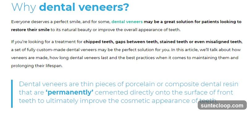 Why dental veneers?