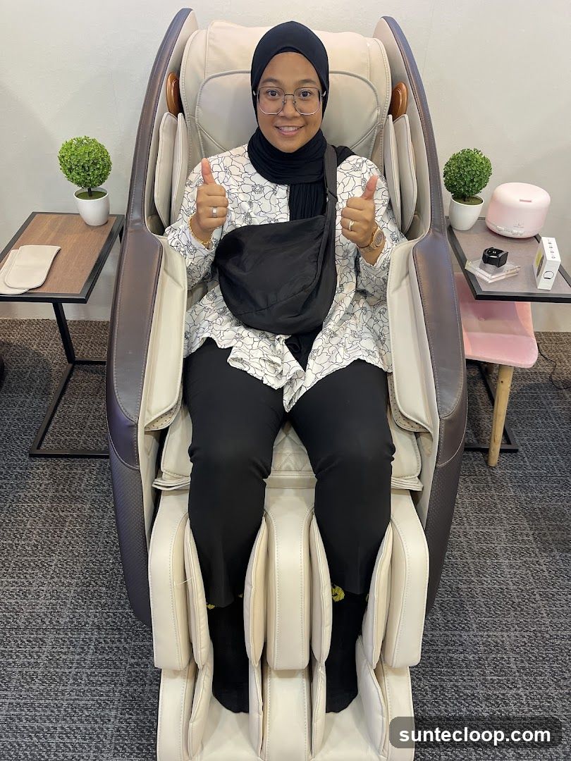 Woman in Massage Chair