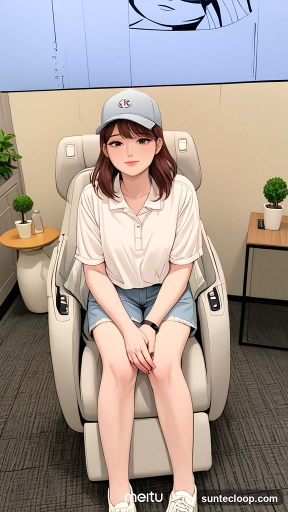 Woman in a Massage Chair