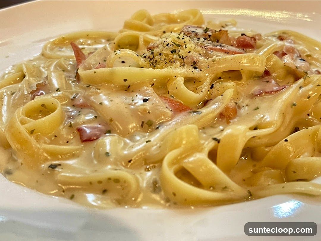 Fettuccine Alfredo with Bacon