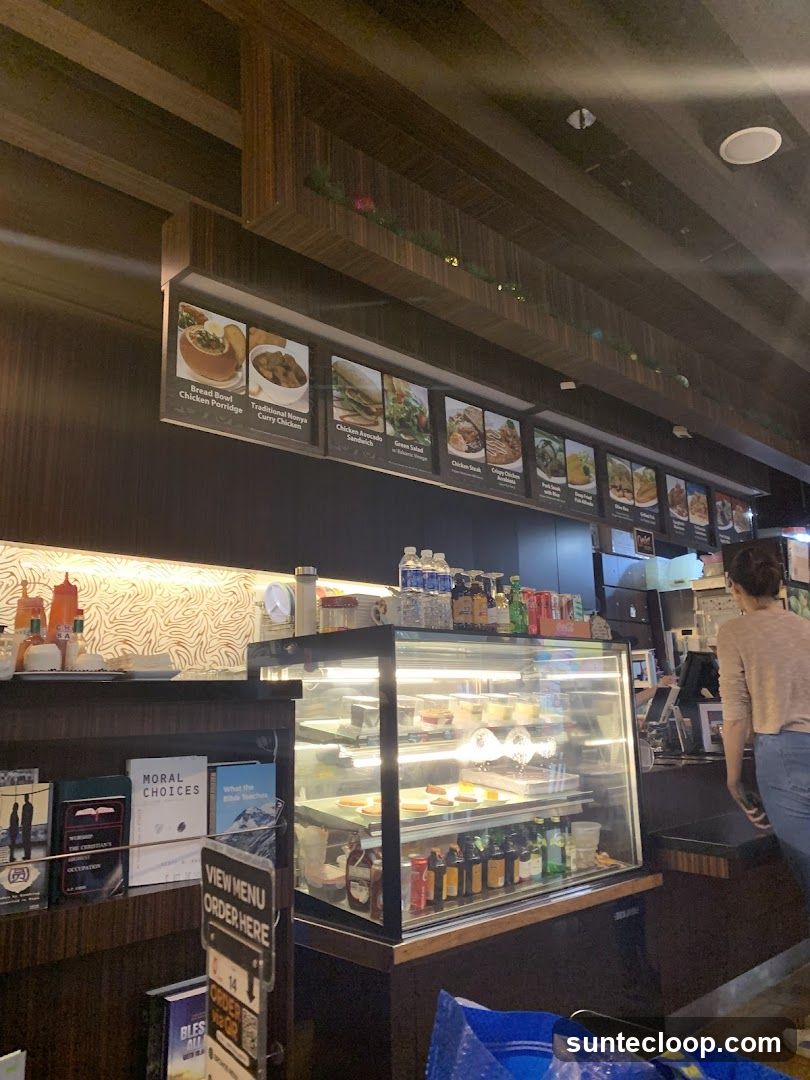 Cafe Interior with Menu Display