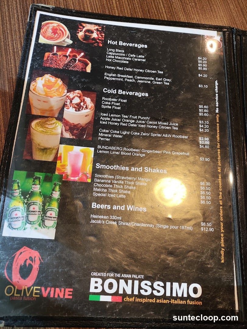 Bonissimo Menu
