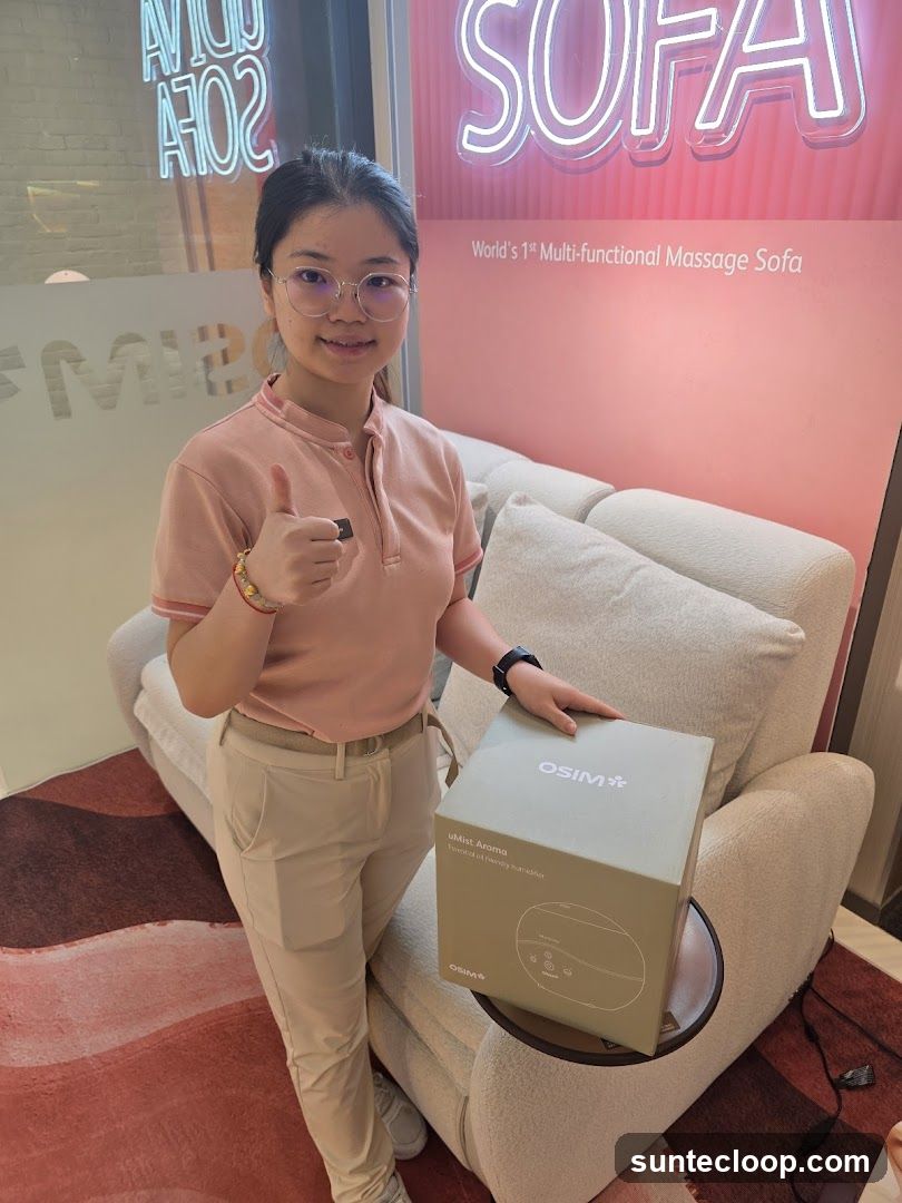 Woman with OSIM Product