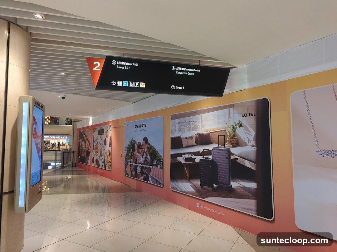 Mall Interior with Signage and Advertisements
