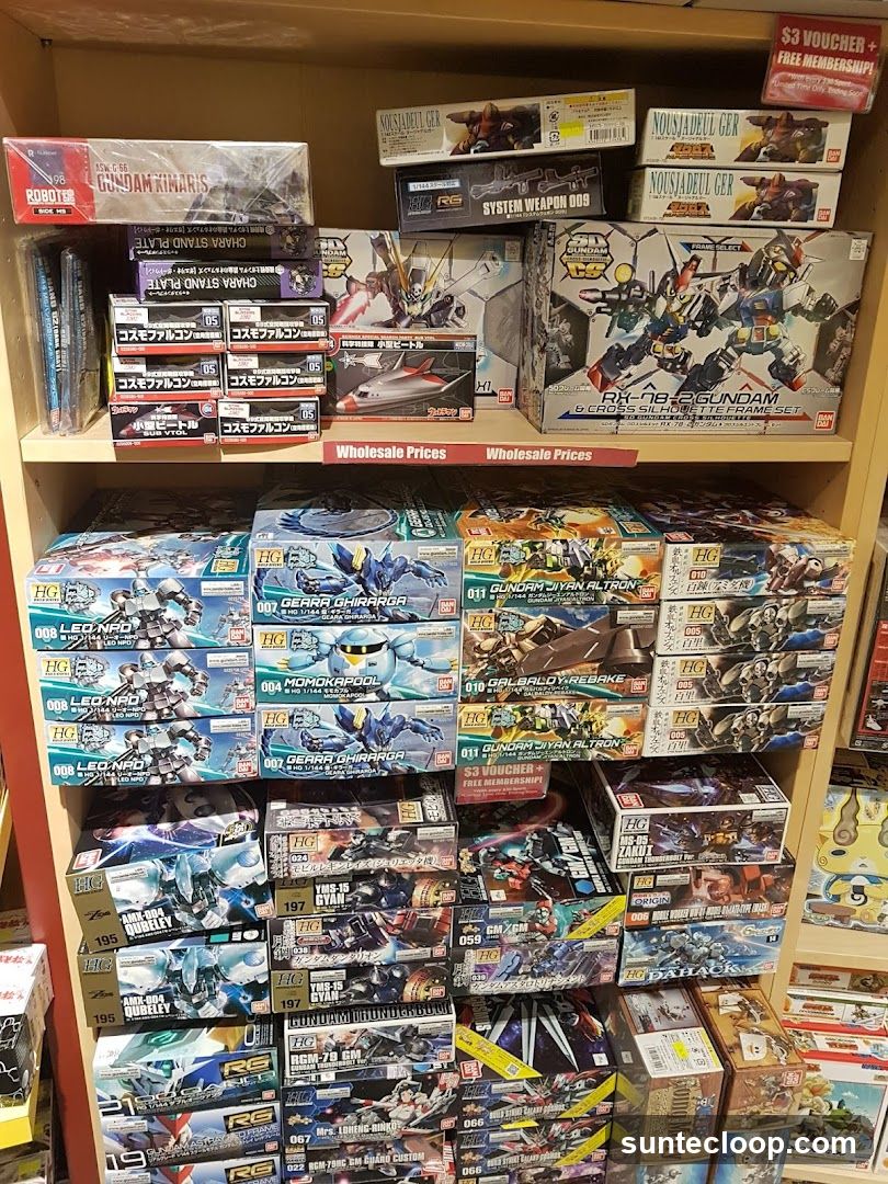 Model Kits on Shelves