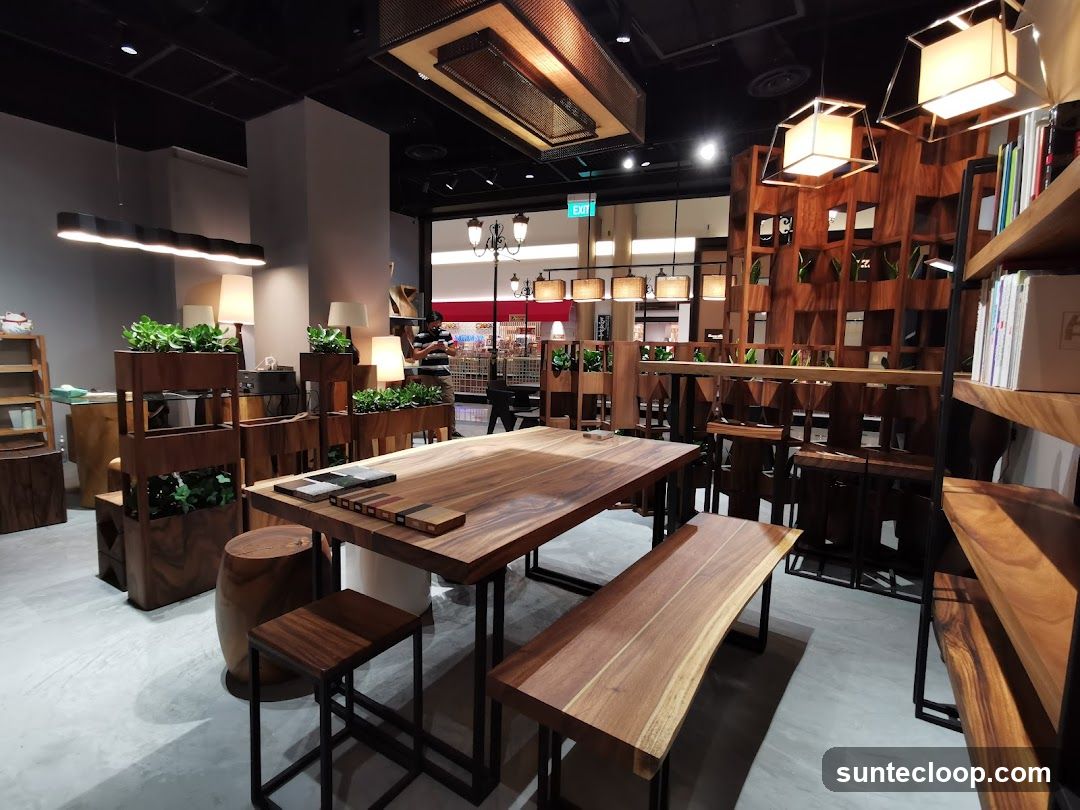 Interior of a furniture store