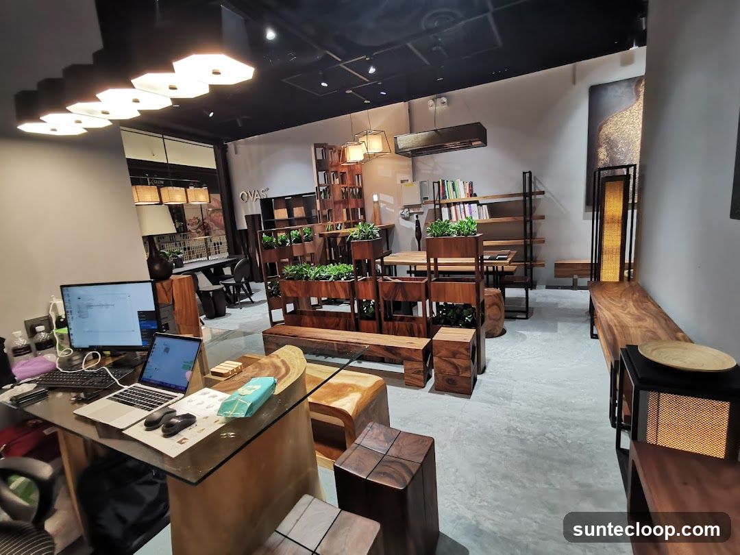 Interior of a furniture store