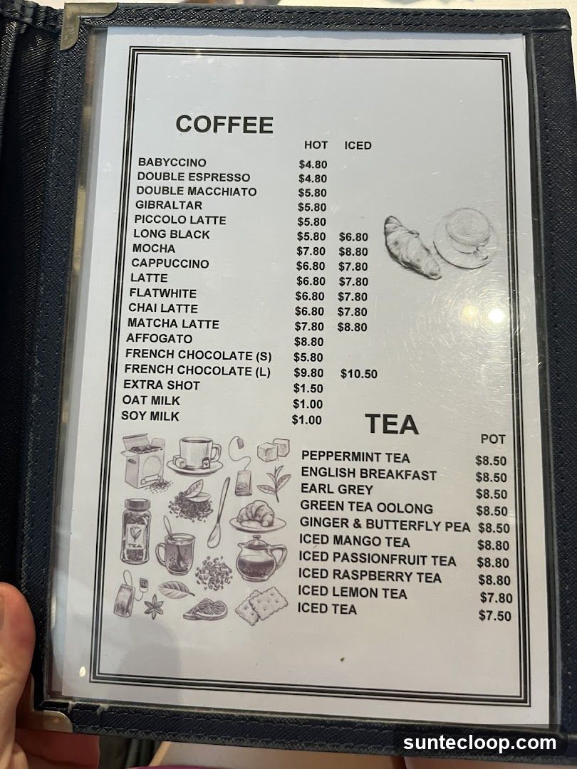 Coffee and Tea Menu