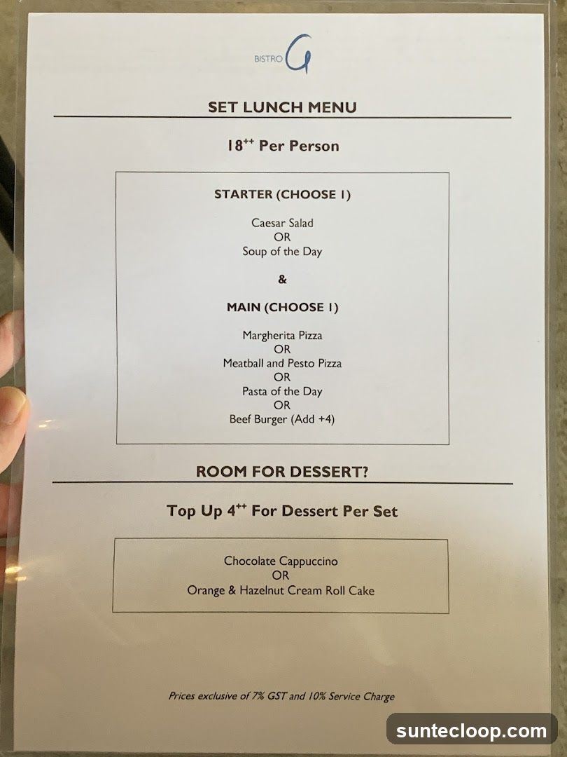 SET LUNCH MENU