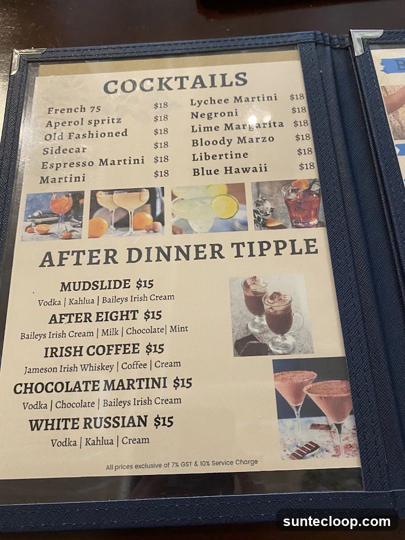 Cocktails and After Dinner Tipple