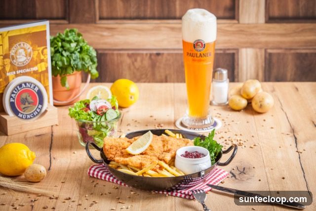 Schnitzel with Fries and Salad