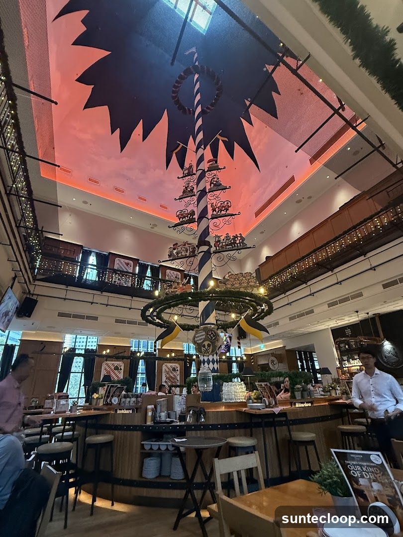 Interior of a Bavarian-themed restaurant