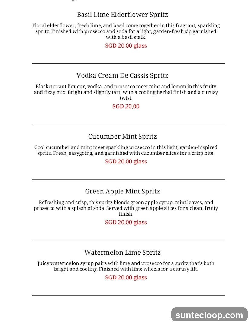 Spritz Menu