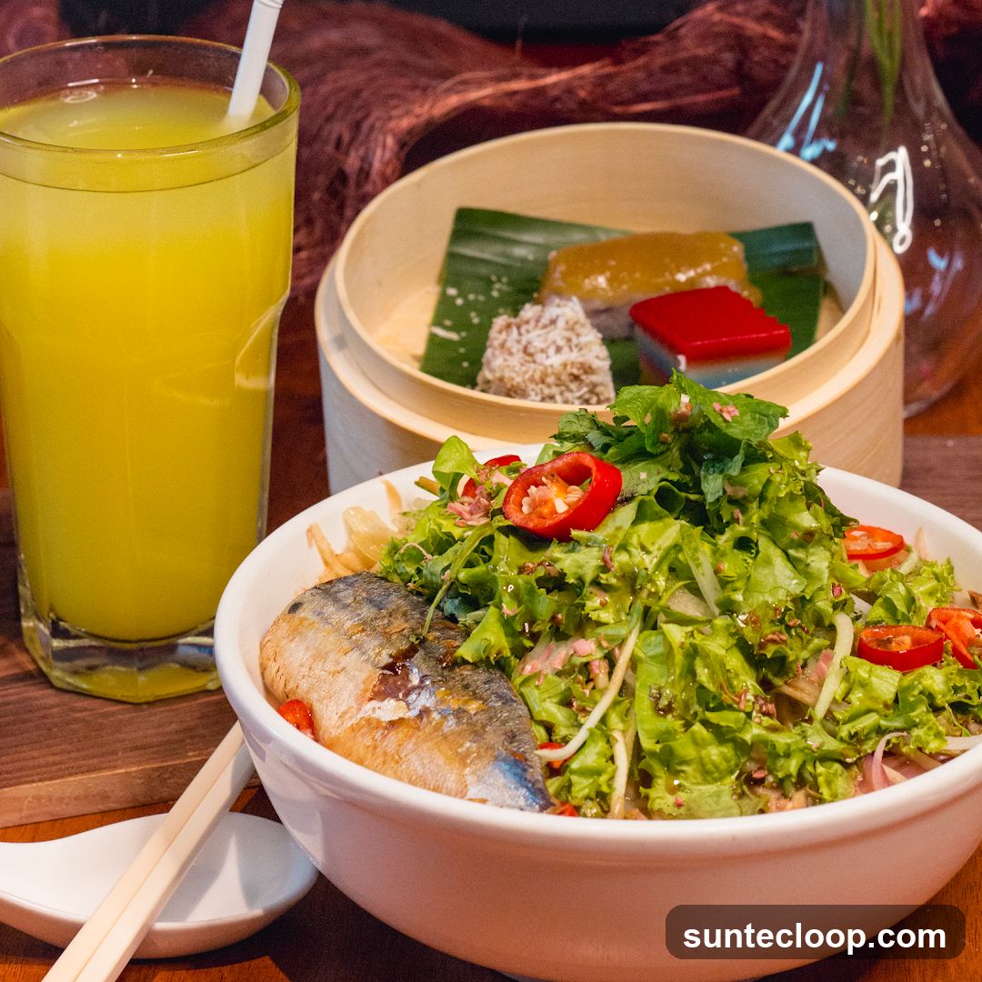 Fish Salad and Desserts