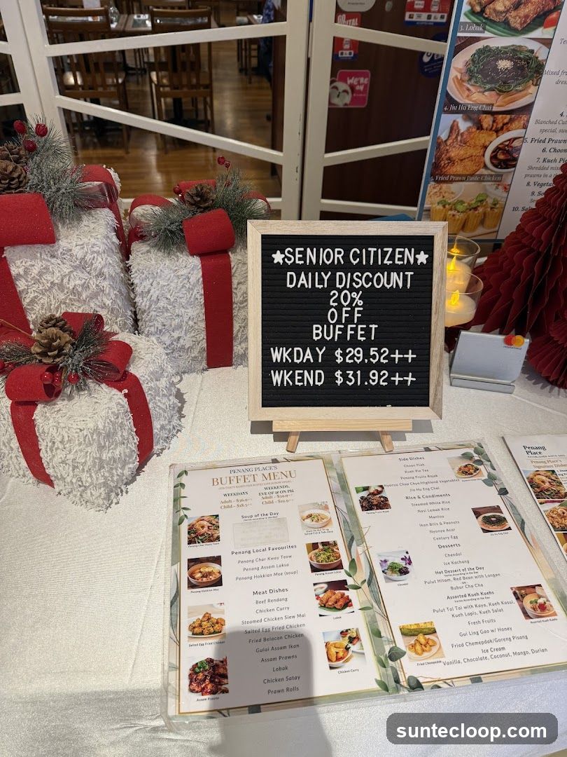 Buffet Menu with Senior Discount