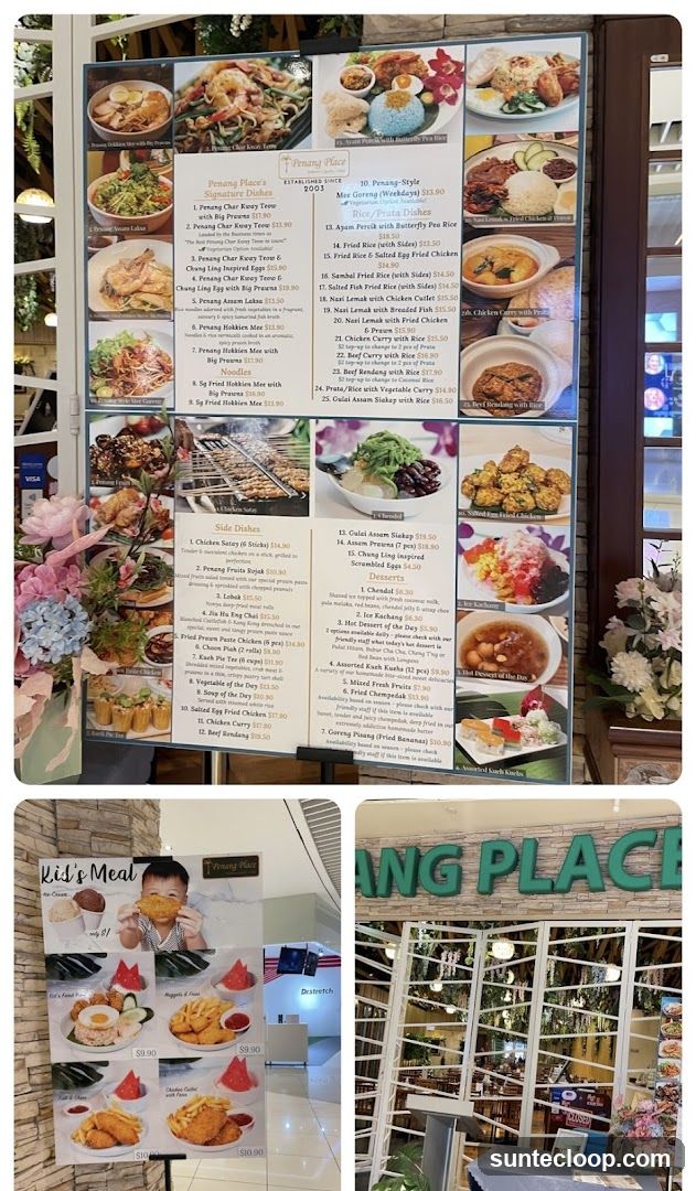 Penang Place Menu