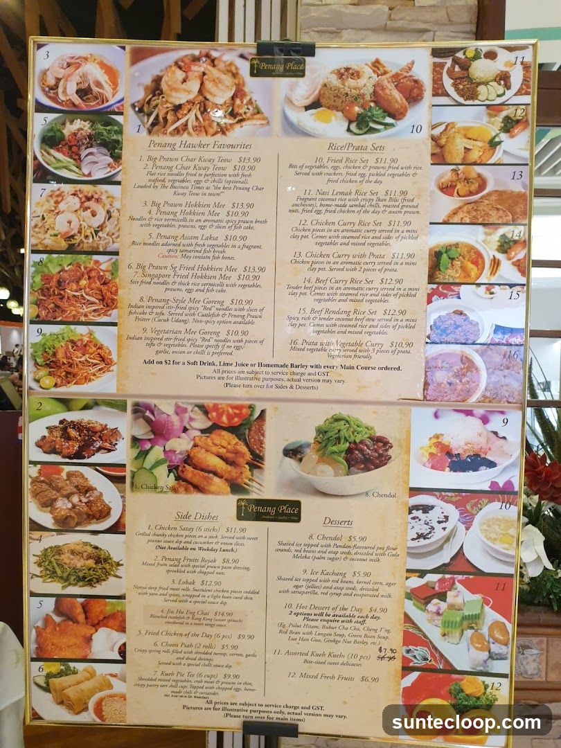 Penang Place Menu