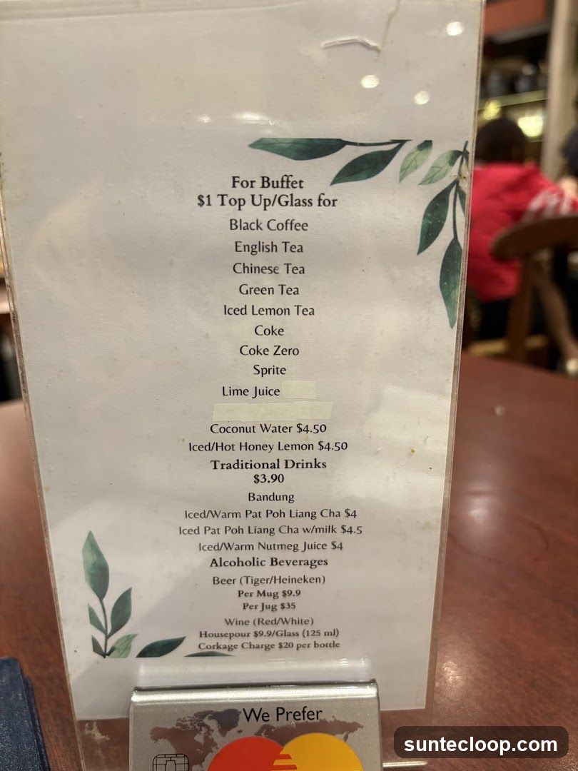 Drinks Menu