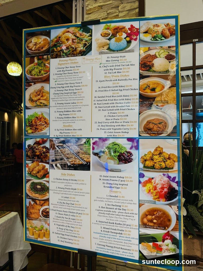 Penang Place Menu